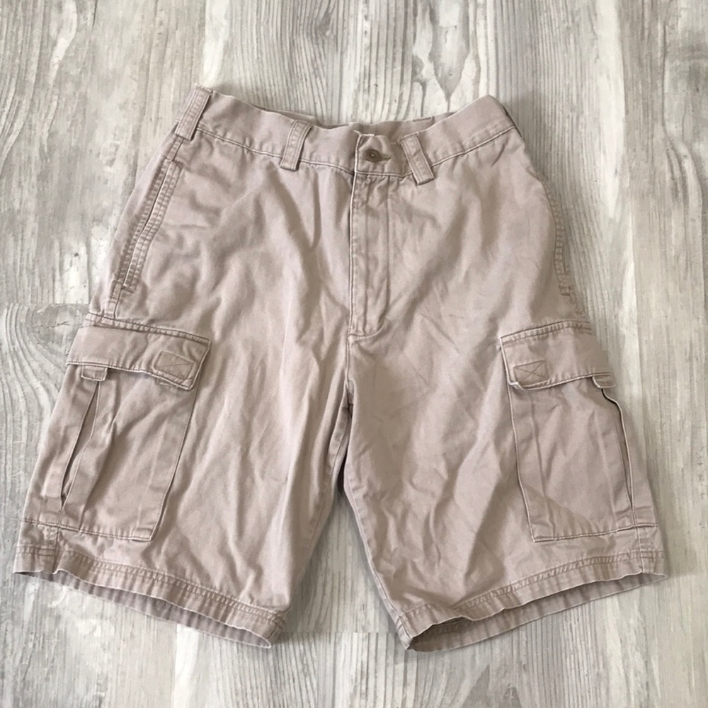 PERRY ELLIS Cottons Tan Cargo Shorts